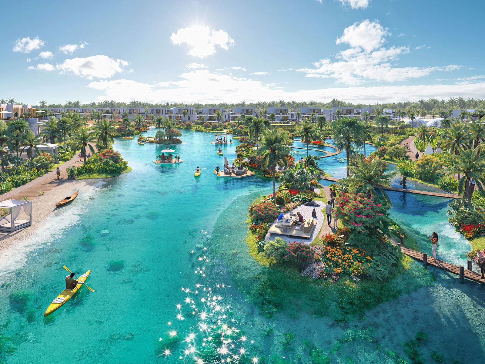 Tranquil Lake and Eco Park amenity at DAMAC Islands Dubailand community